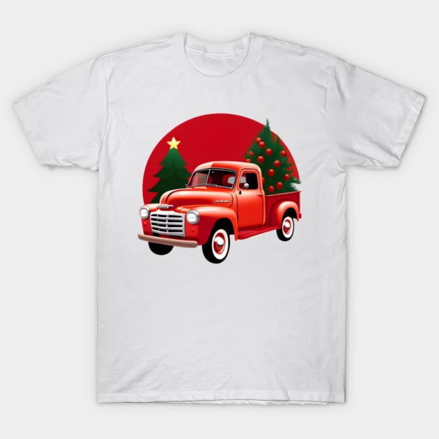 Vintage red truck christmas shirt sale
